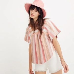 Madewell texture & thread top XS